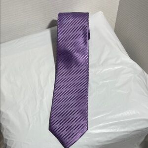 Designer Italian Elegant Purple Striped Men's Tie